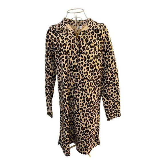 Nordstrom’s leopard flannel nightgown size small 100% cotton - Picture 2 of 8